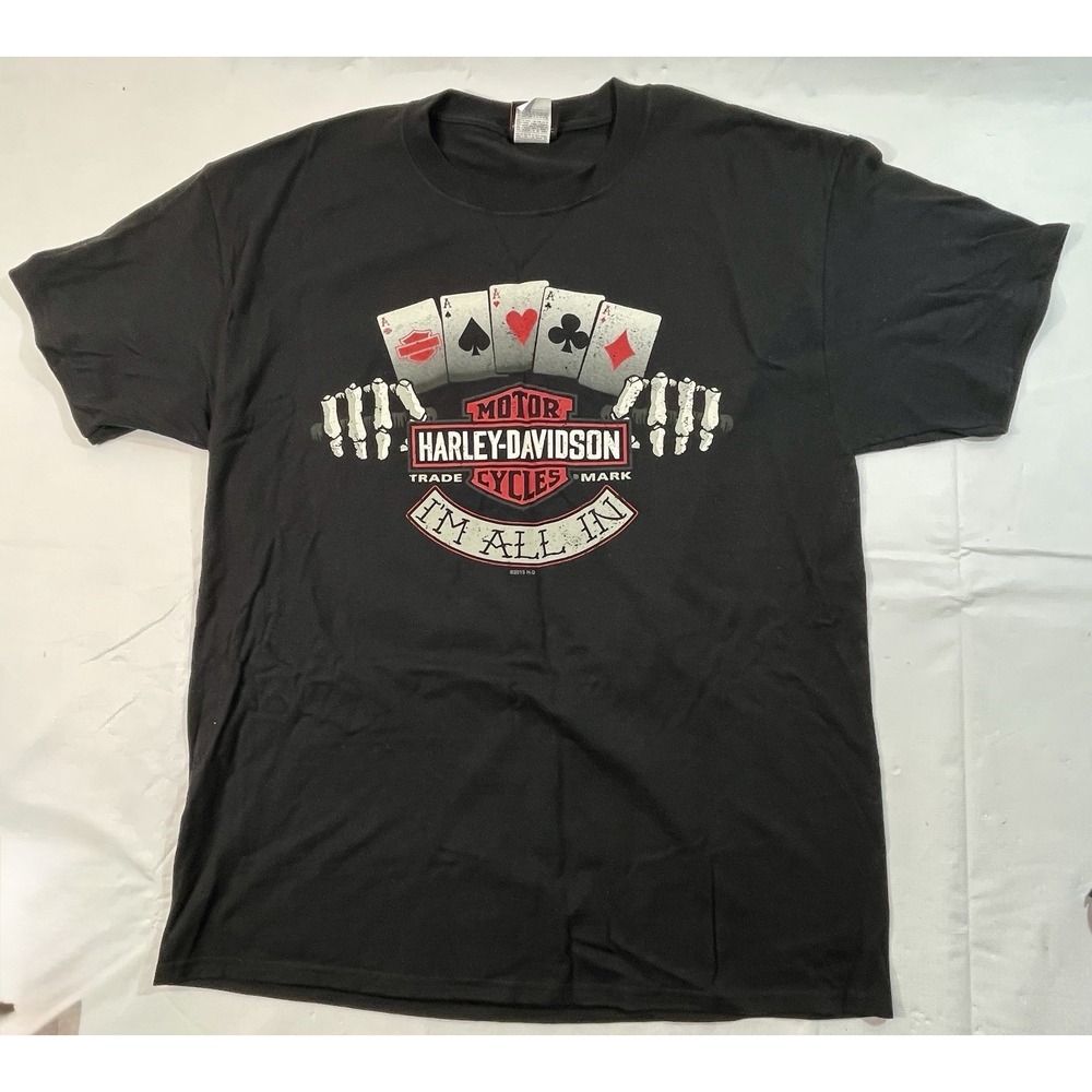Harley Davidson Salem Oregon Dealer T Shirt Large 2015 I'm All In NWOT